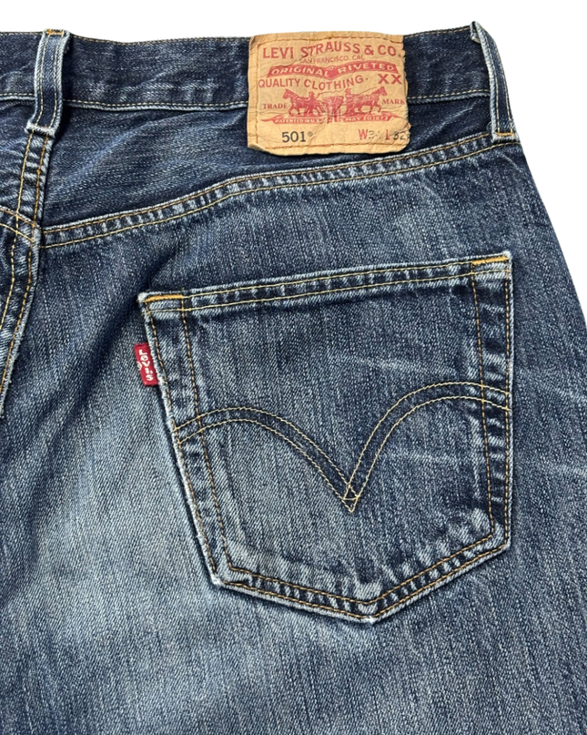 Levi's 501 Original Fit Blue Straight Leg Jeans