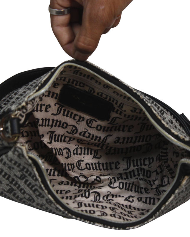 Juicy Couture Black and White Monogram Shoulder Bag