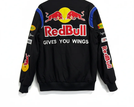 Reworked Black Red Bull Racing NASCAR Bomber Jacket