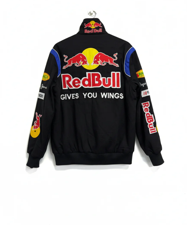 Reworked Black Red Bull Racing NASCAR Bomber Jacket