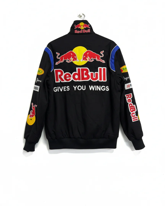 Reworked Black Red Bull Racing NASCAR Bomber Jacket