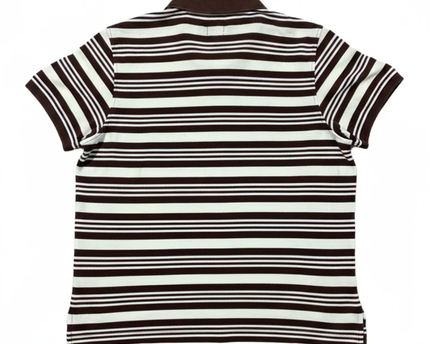 Levi's Brown and Off-White Striped Polo Shirt
