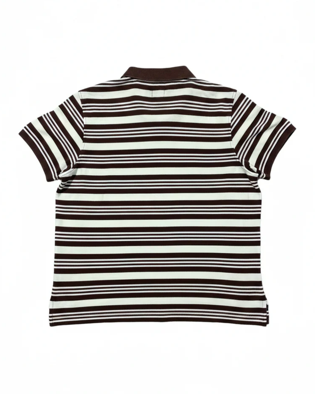 Levi's Brown and Off-White Striped Polo Shirt