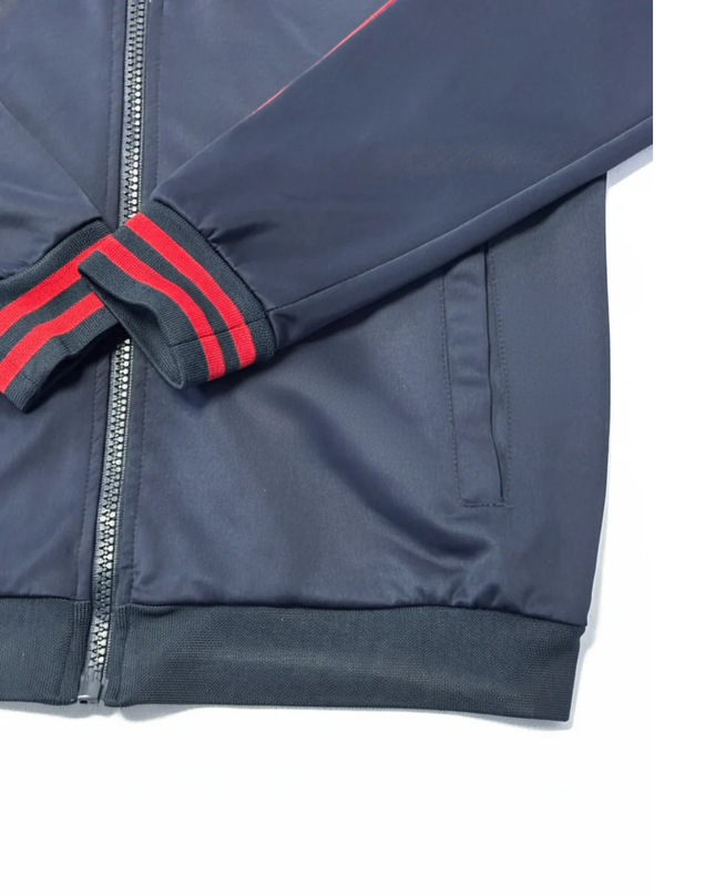 R&B Navy Blue Colorblock Track Jacket
