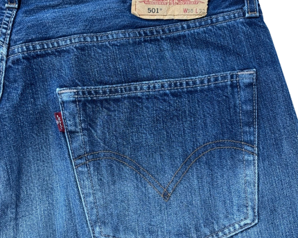 Levi's 501 Straight Leg Blue Jeans