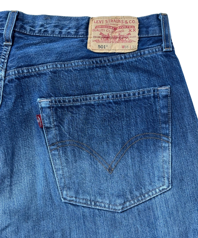 Levi's 501 Straight Leg Blue Jeans