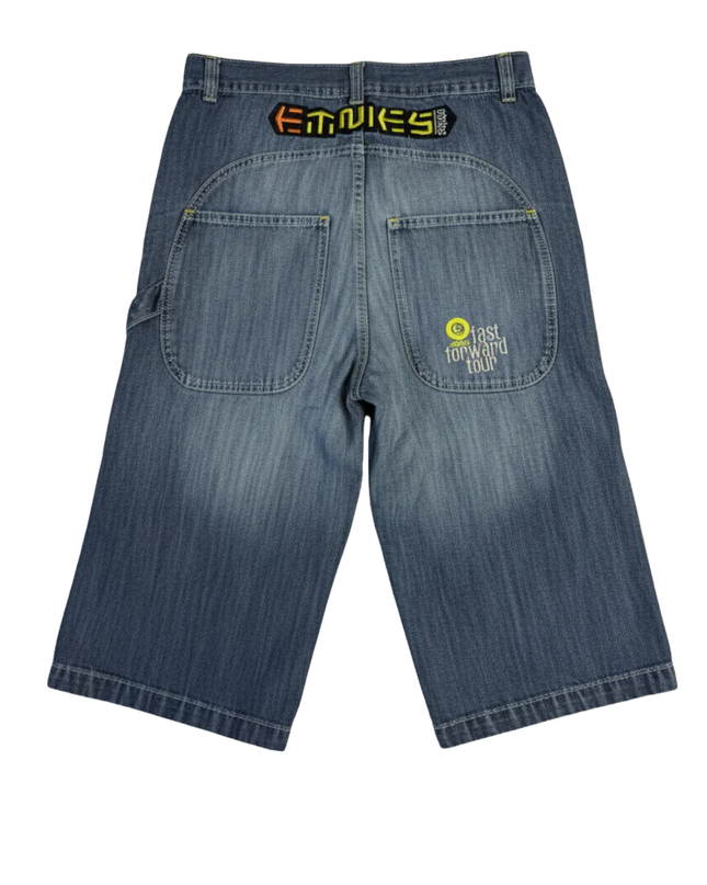 Etnies Blue Baggy Skater Denim Shorts