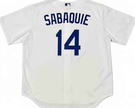 Nike White Los Angeles Dodgers SABAQUIE 14 Baseball Jersey