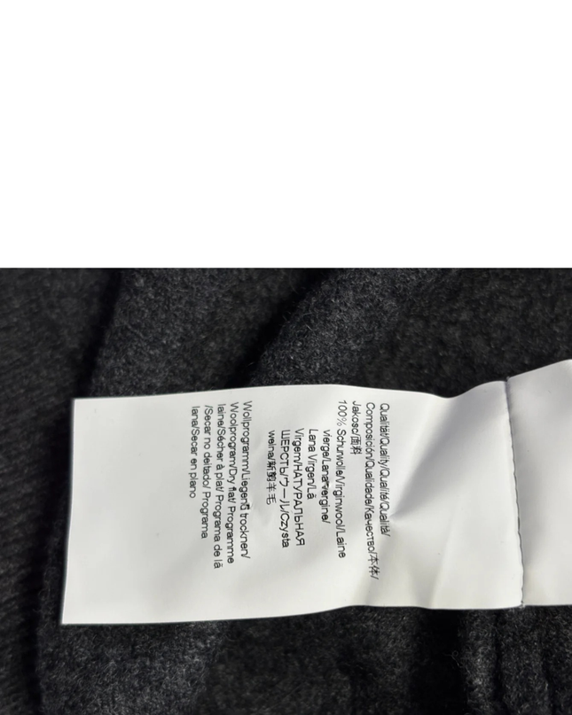 Hugo Boss Grey Extrafine Lambswool V-Neck Sweater