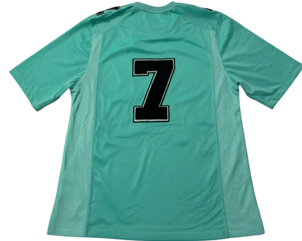Sinners Attire Aqua Embroidered Number 7 Streetwear Jersey