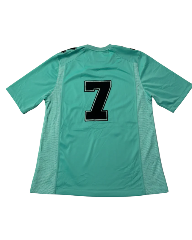 Sinners Attire Aqua Embroidered Number 7 Streetwear Jersey