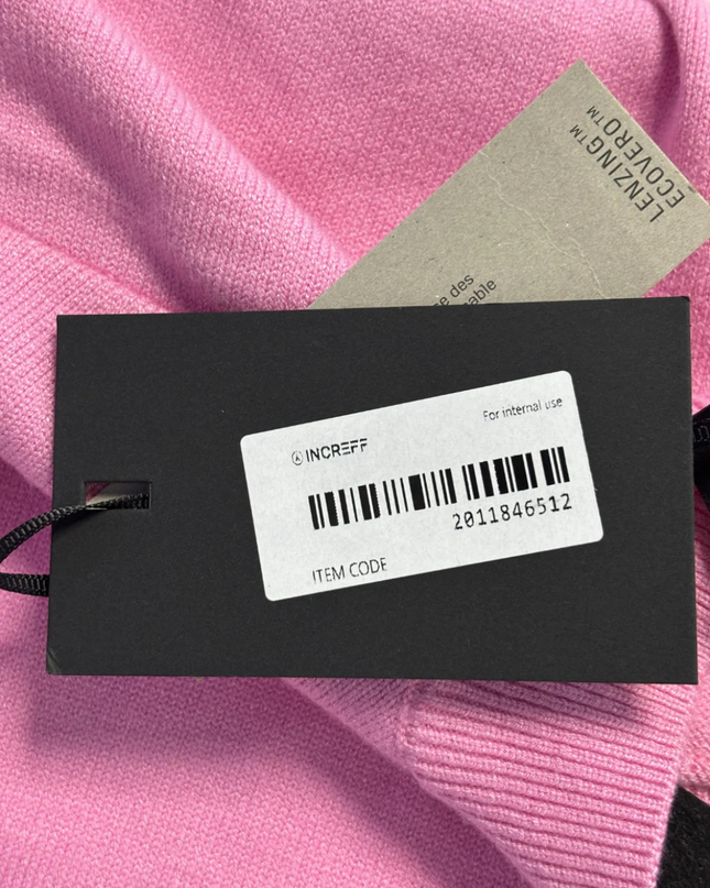 Y.A.S Pink Mock Neck Ribbed Knit Sweater W/Tags