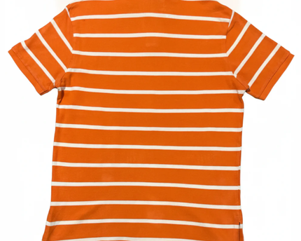 Polo Ralph Lauren Orange and White Striped Polo Shirt