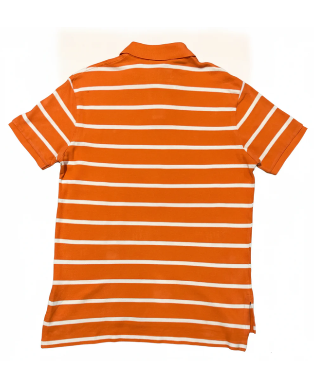 Polo Ralph Lauren Orange and White Striped Polo Shirt