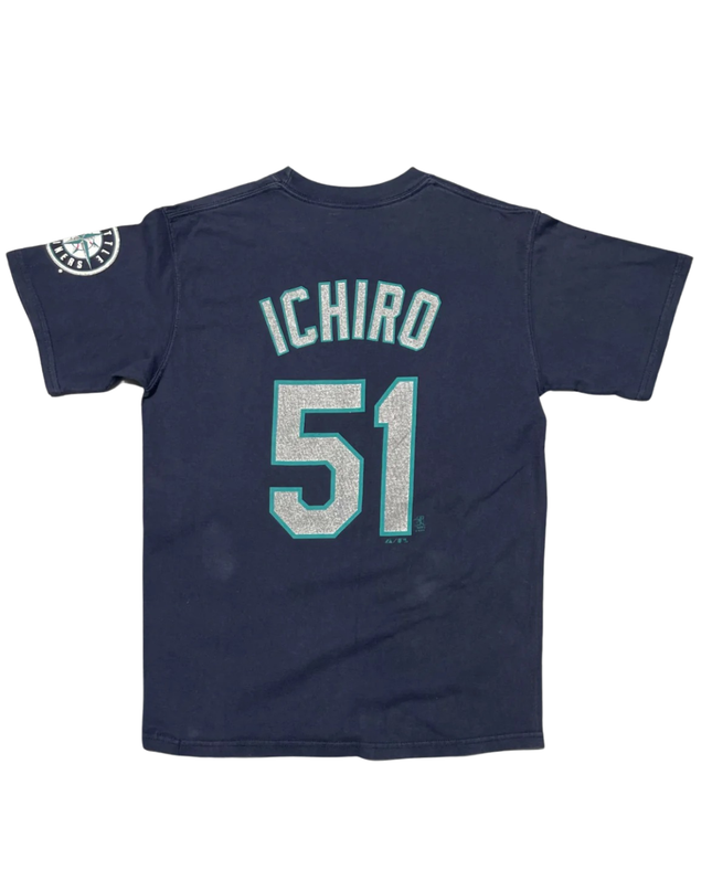 Majestic Navy Blue Seattle Mariners Ichiro Suzuki Graphic Tee