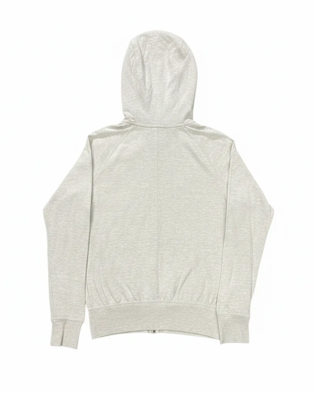 Nike Beige Full-Zip Logo Hoodie