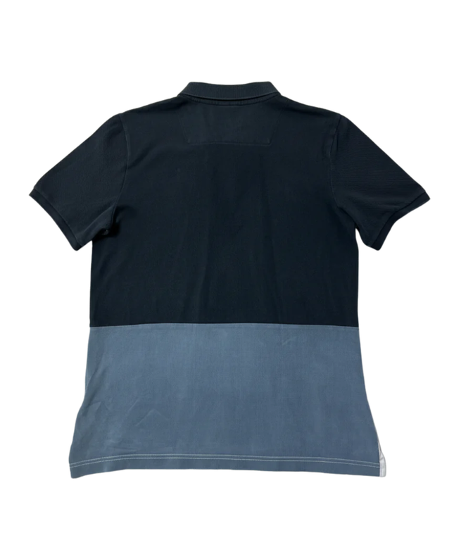 Nike Color-Block Blue Short Sleeve Cotton Polo Shirt