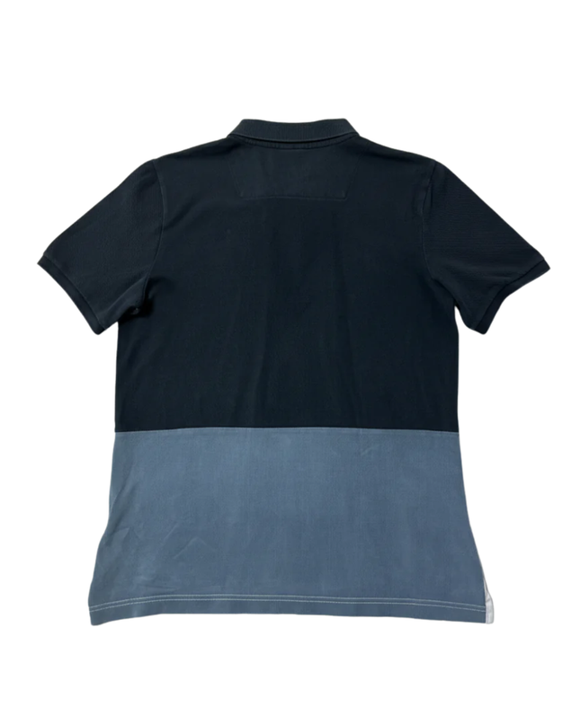 Nike Color-Block Blue Short Sleeve Cotton Polo Shirt