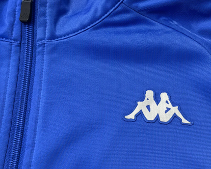 Kappa Blue Vintage-Style Logo Tape Track Jacket