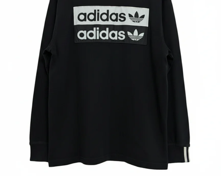 Adidas Black Long Sleeve Trefoil Graphic T-Shirt