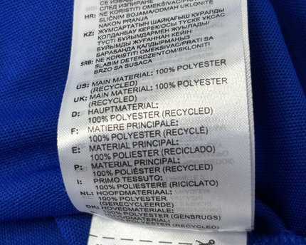 Adidas Blue and Grey Two-Tone Performance Sports Polo