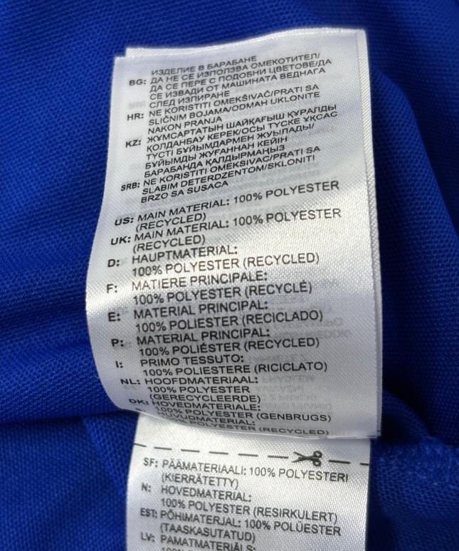 Adidas Blue and Grey Two-Tone Performance Sports Polo