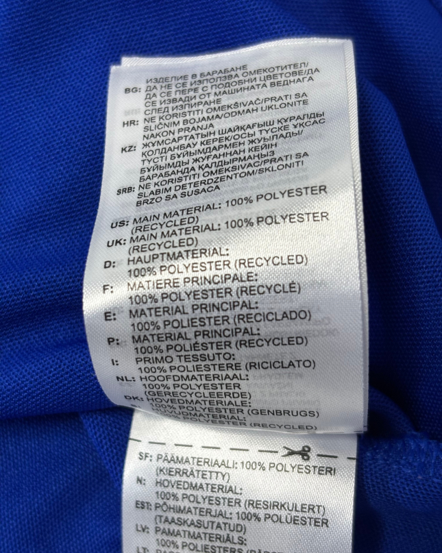 Adidas Blue and Grey Two-Tone Performance Sports Polo