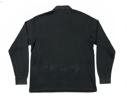 Lacoste Black Long-Sleeve Pique Polo Shirt