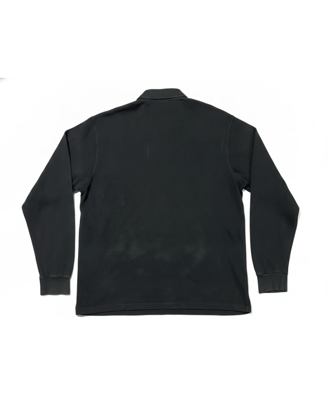 Lacoste Black Long-Sleeve Pique Polo Shirt