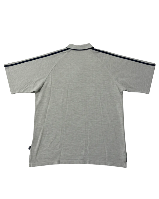 Adidas Grey Short Sleeve Striped Shoulder Sports Polo