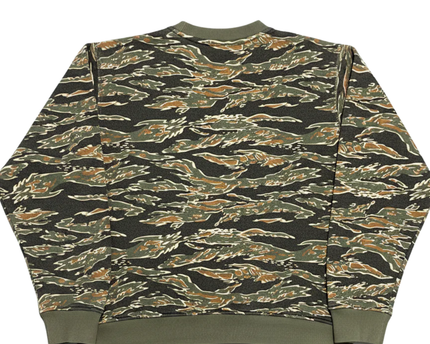Dickies Green Camo Tiger Stripe Fleece Crew Neck Sweatshirt