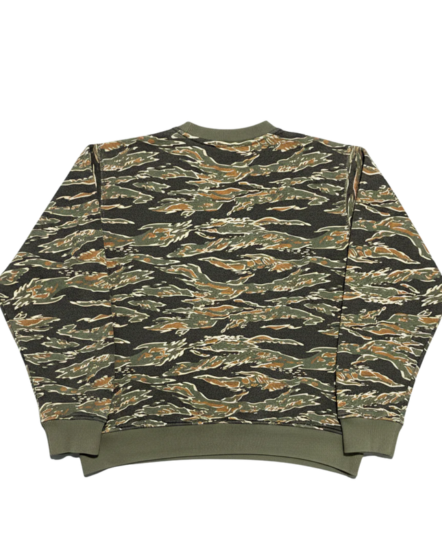 Dickies Green Camo Tiger Stripe Fleece Crew Neck Sweatshirt