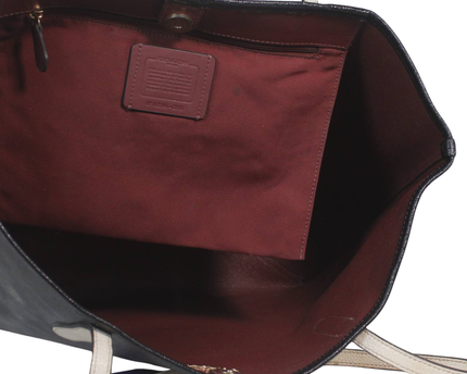 Coach Black Pebbled Leather Tote Bag