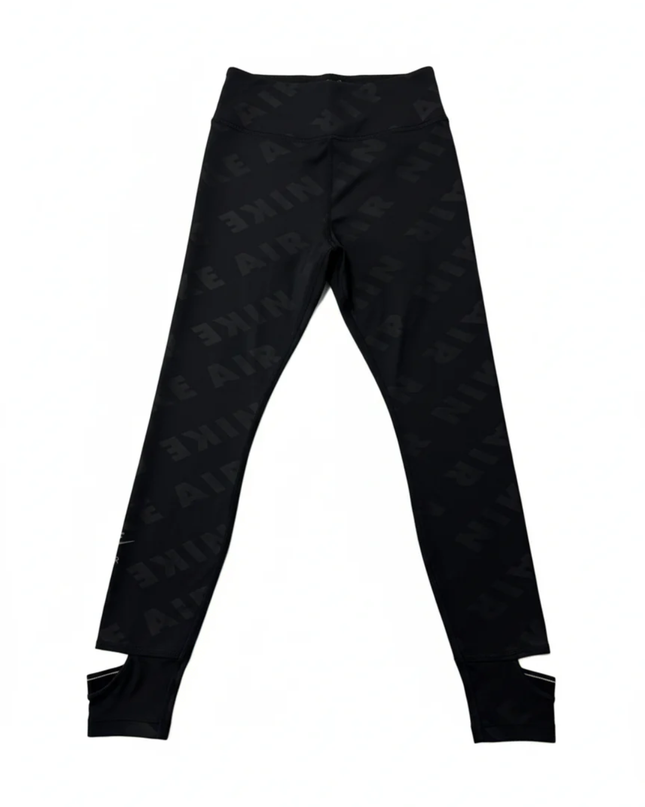 Nike Black Nike Air Logo Pattern Stirrup Leggings