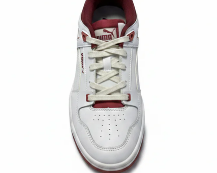 Puma White/Maroon Slipstream Retro Sneakers