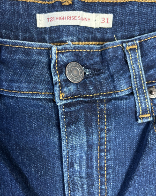 Levi's 721 High Rise Skinny Dark Blue Jeans