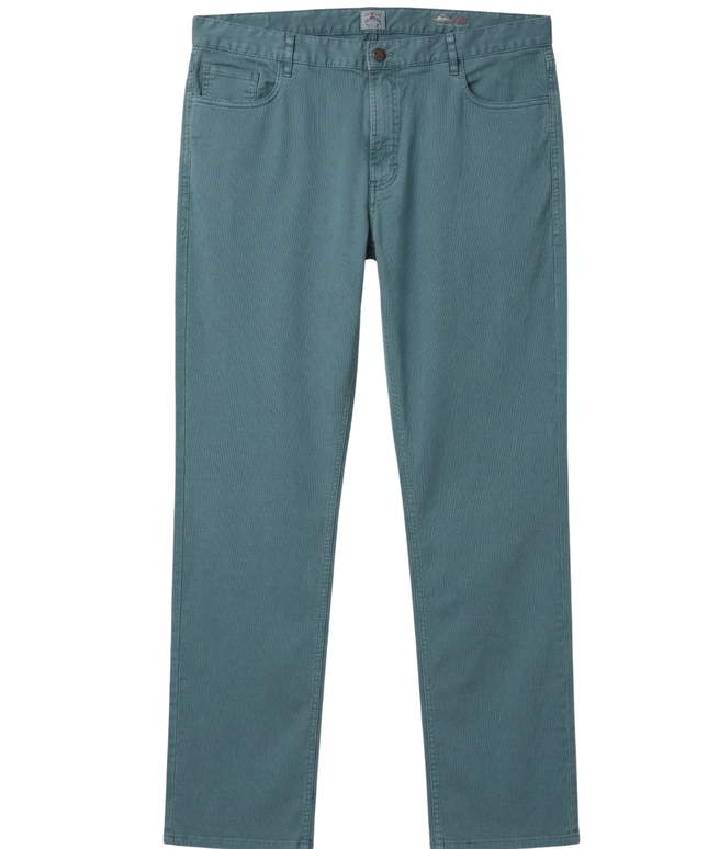 Faherty Teal Men's Straight-Leg Five-Pocket Pants