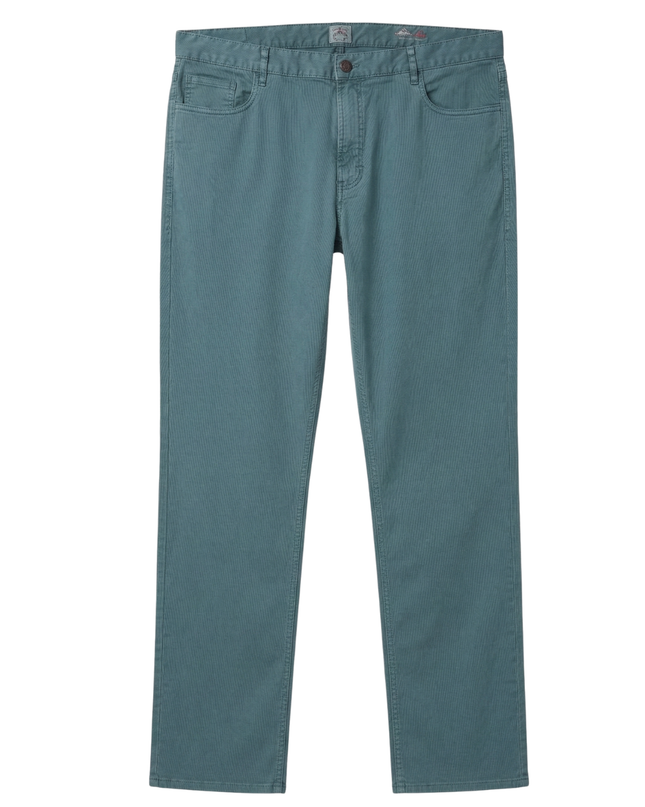 Faherty Teal Men's Straight-Leg Five-Pocket Pants