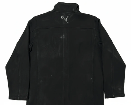 Puma Black Boys Zip-Up Softshell Fleece Jacket