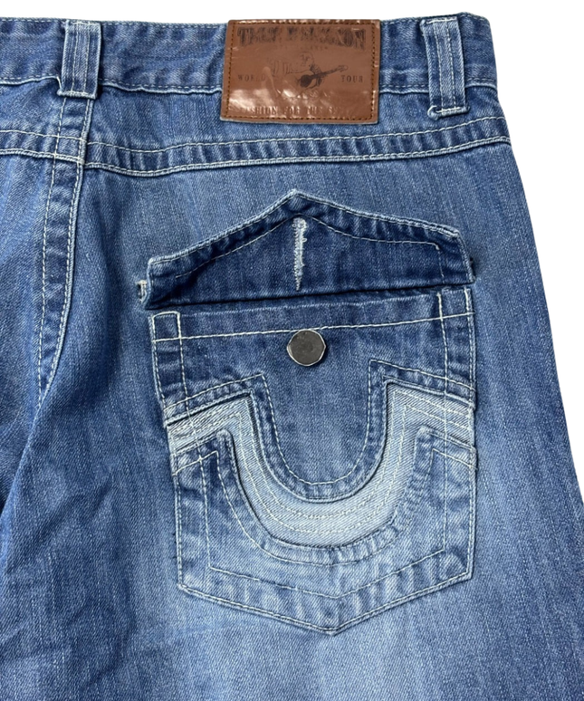 True Religion Blue Straight Leg Jeans