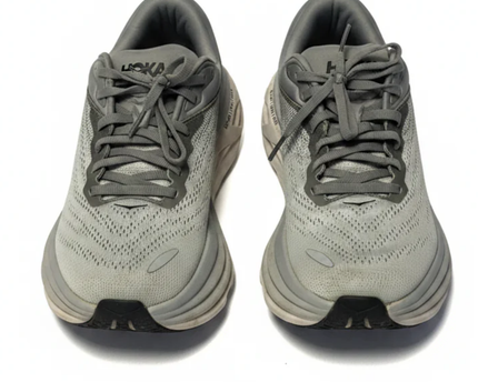 Hoka Gray Bondi 8 Men's Running Shoes