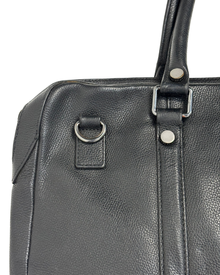 Ted Baker London Black Pebbled Work Bag / Briefcase