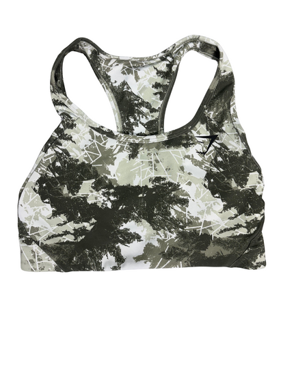 Gymshark Camo Print Racerback Sports Top – Green/White - S