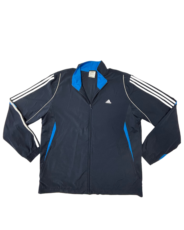 Adidas Classic Navy Blue & Royal with White Stripes Track Jacket