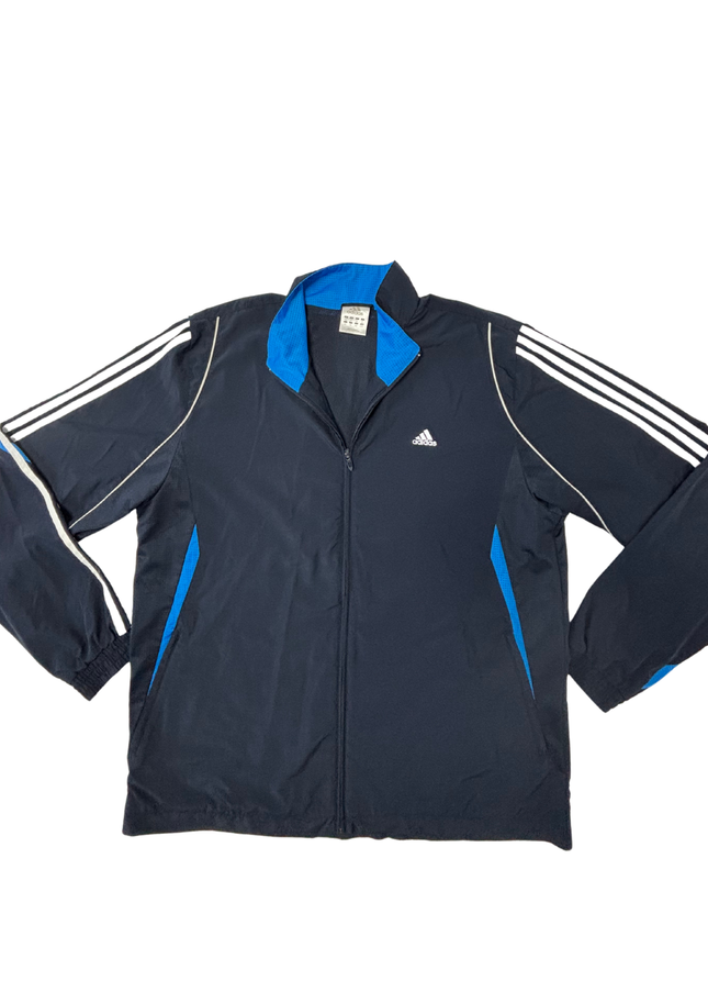 Adidas Classic Navy Blue & Royal with White Stripes Track Jacket
