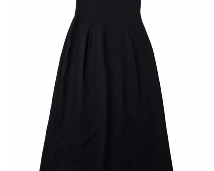 Zara Black V-Neck Maxi Dress with Side Slit