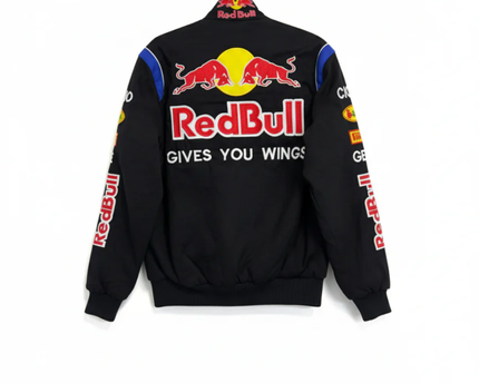 Reworked Black Red Bull Racing Formula 1 Embroidered Jacket