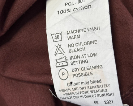 Levi's Maroon Long-Sleeve Button-Down Cotton Shirt