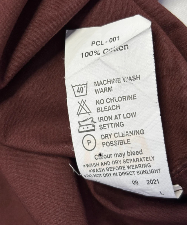 Levi's Maroon Long-Sleeve Button-Down Cotton Shirt