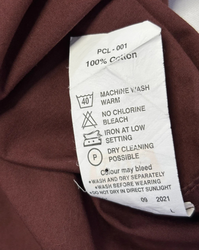 Levi's Maroon Long-Sleeve Button-Down Cotton Shirt